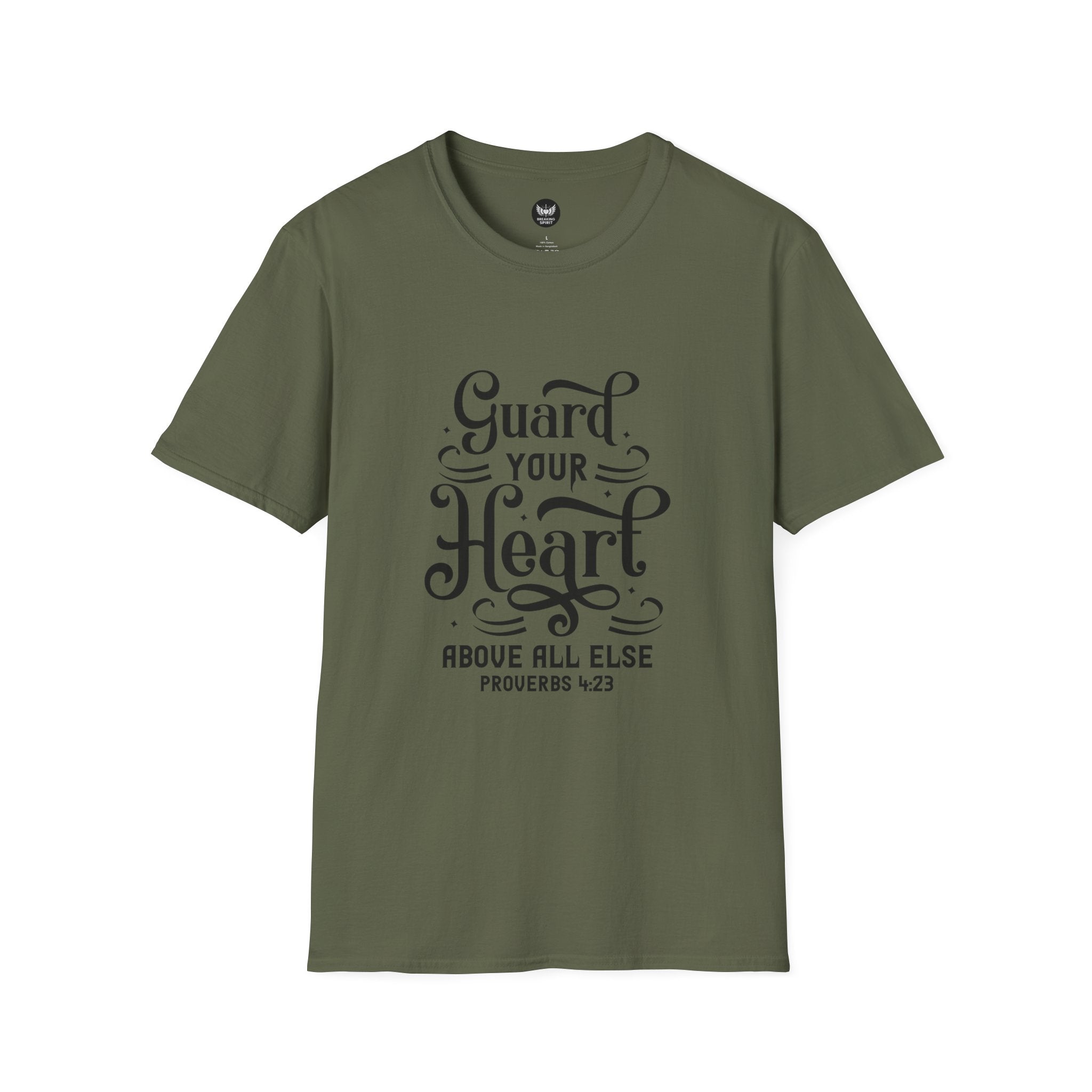 Guard Your Heart T-Shirt — Proverbs 4:23 Inspirational Faith Tee
