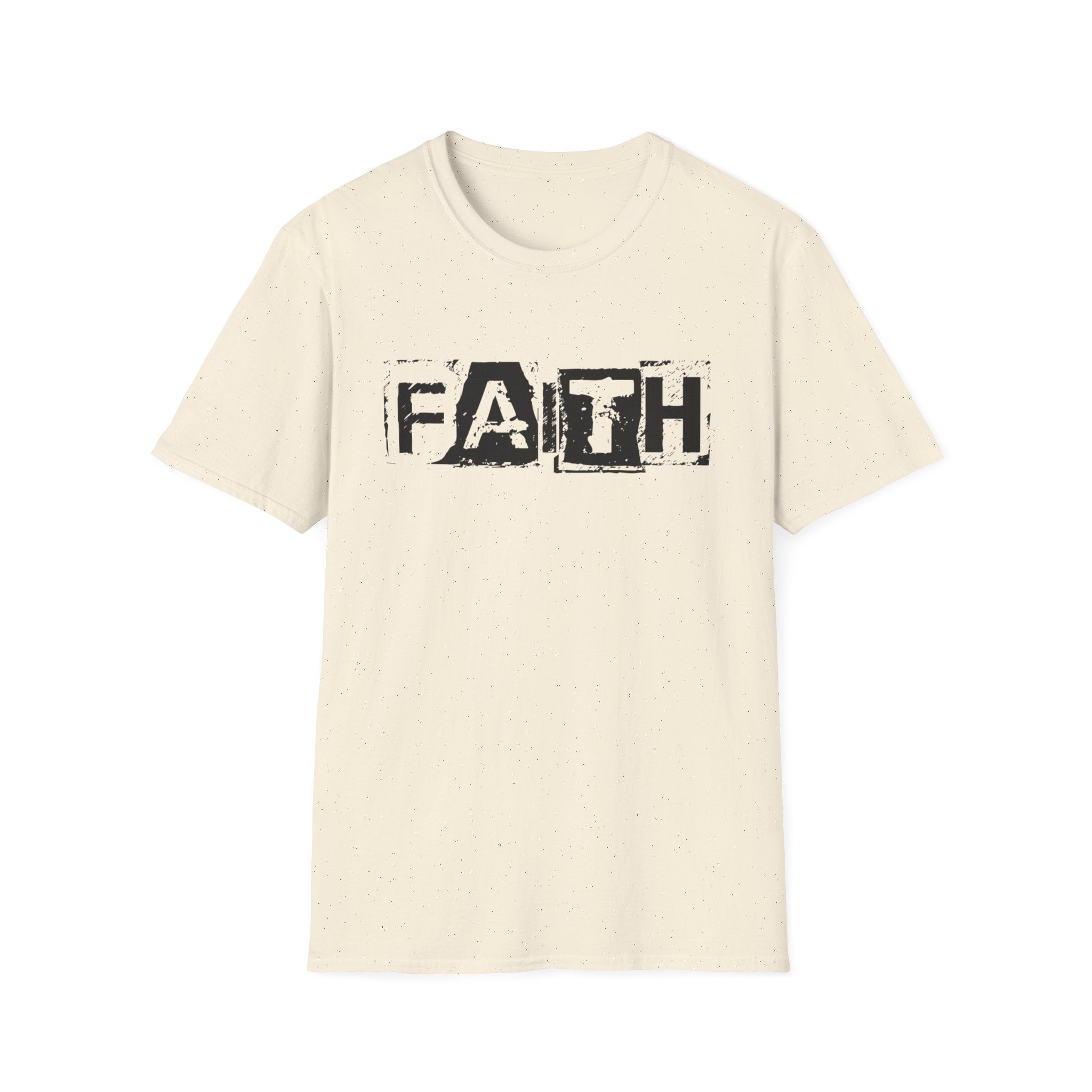 Faith Distressed Block T-Shirt — Christian Inspirational Graphic Tee