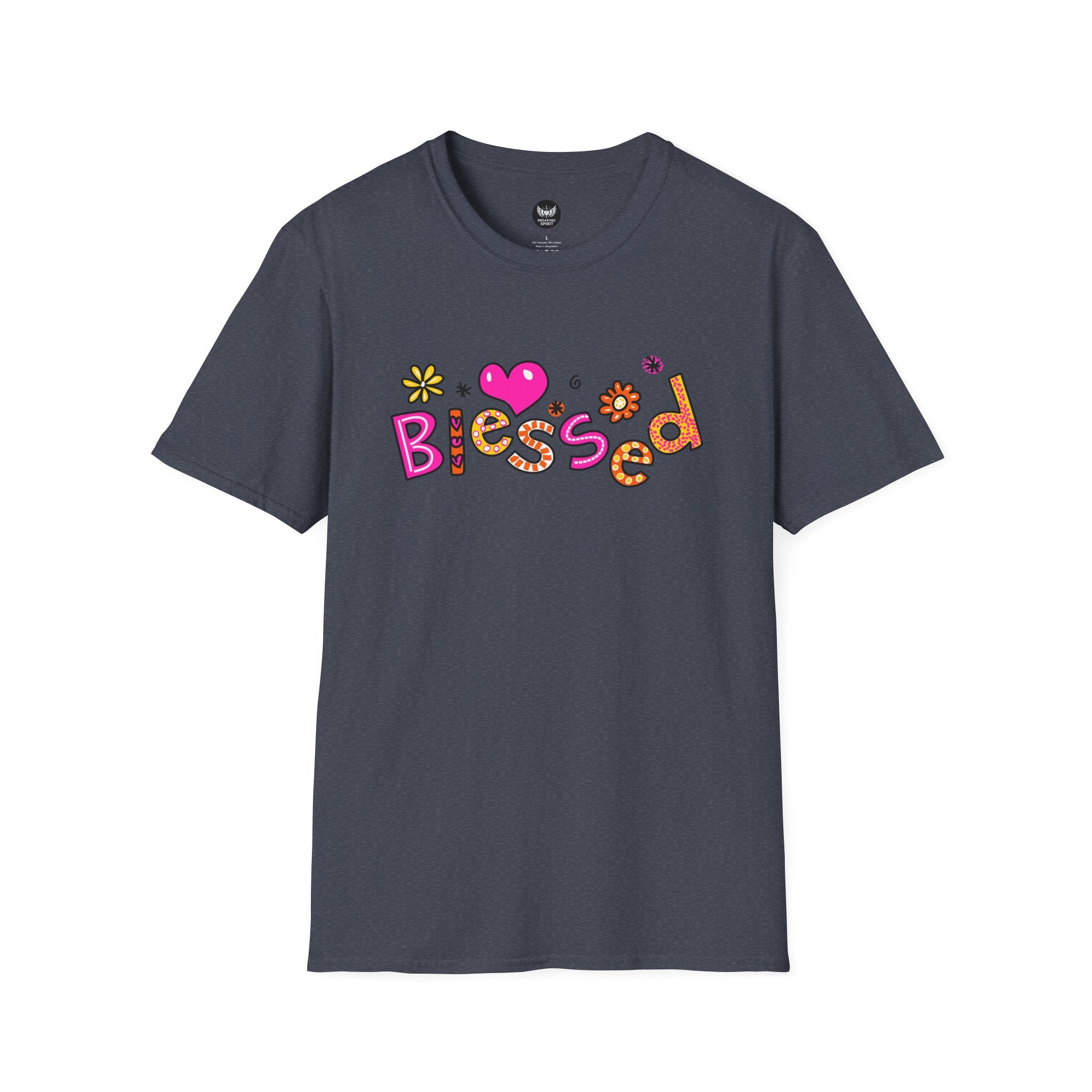 Blessed Floral Heart T-Shirt
