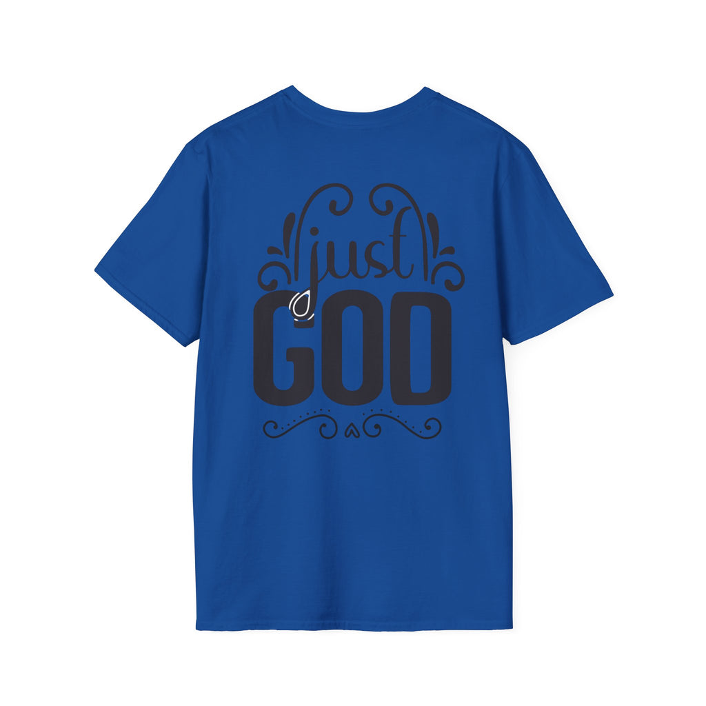 Christian T-Shirt — "Just God" Cross Faith Tee