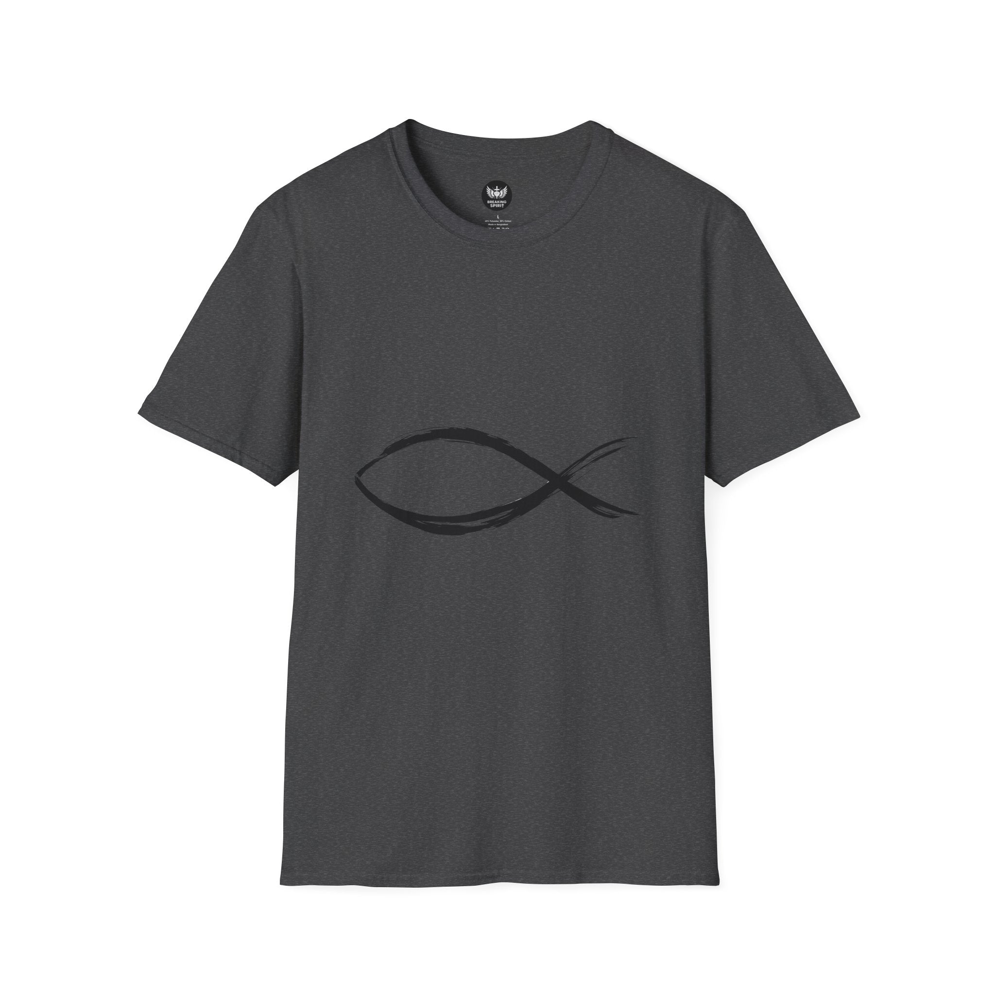 Christian Fish Symbol T-Shirt — Minimal Ichthys Faith Tee
