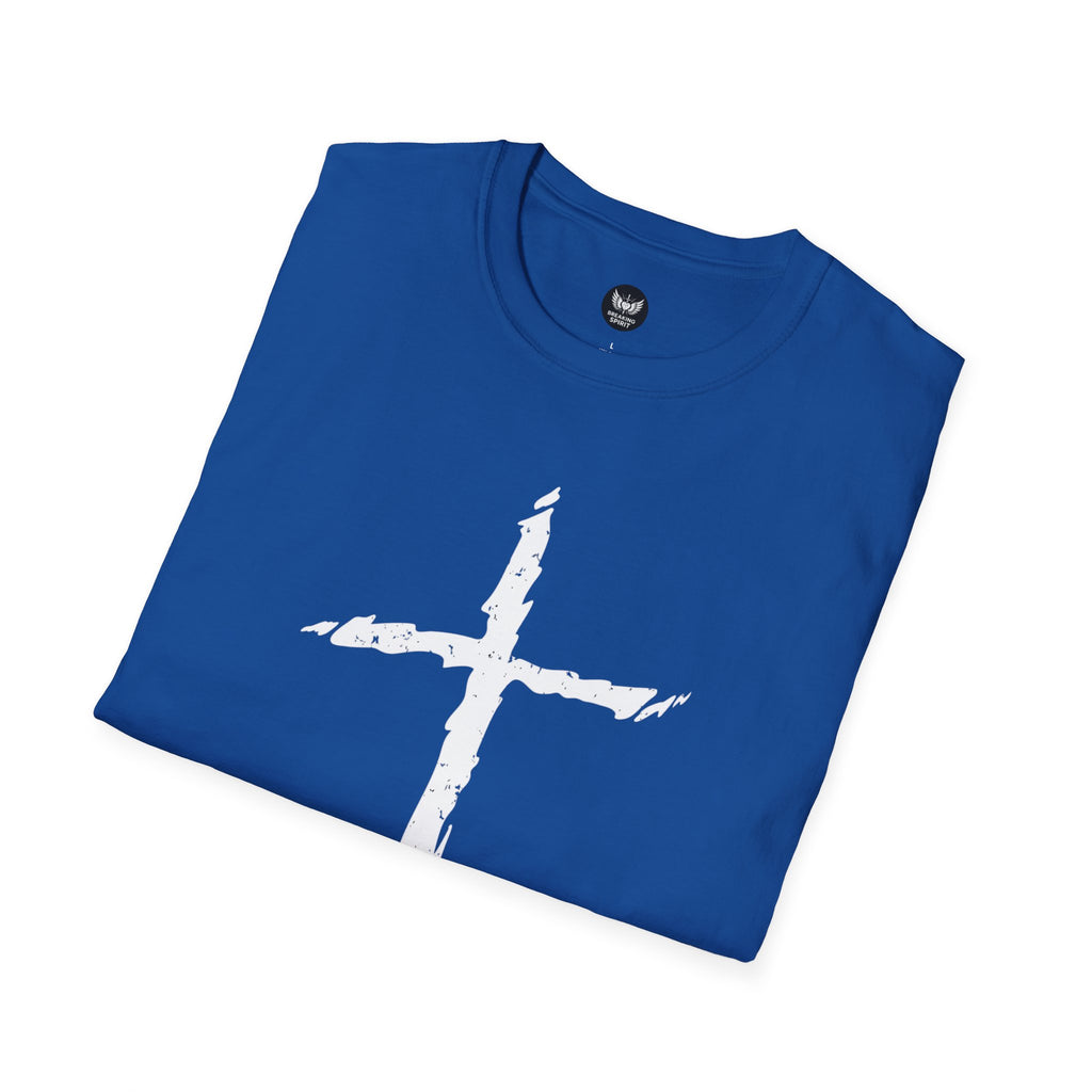 Camiseta Cruzada Pincelada — Camiseta Minimalista de Fe Cristiana