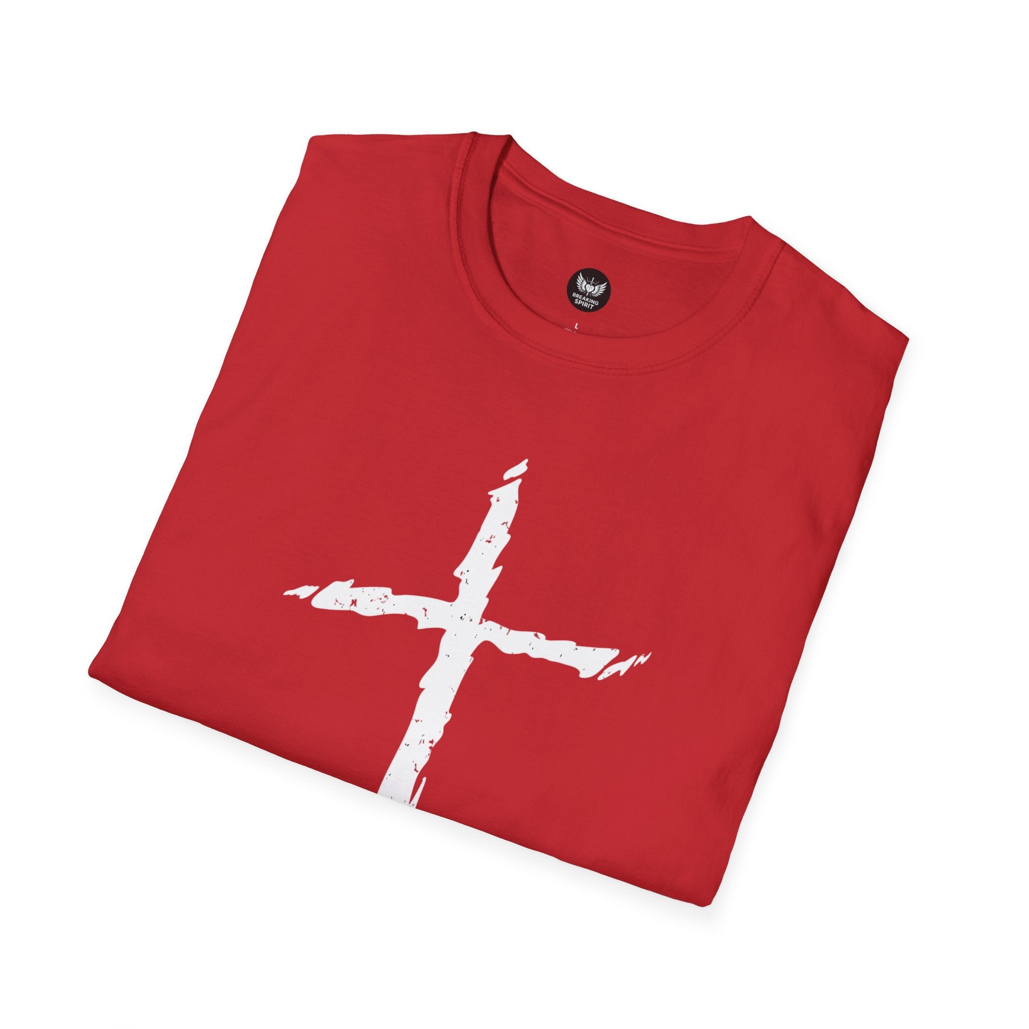 Camiseta Cruzada Pincelada — Camiseta Minimalista de Fe Cristiana