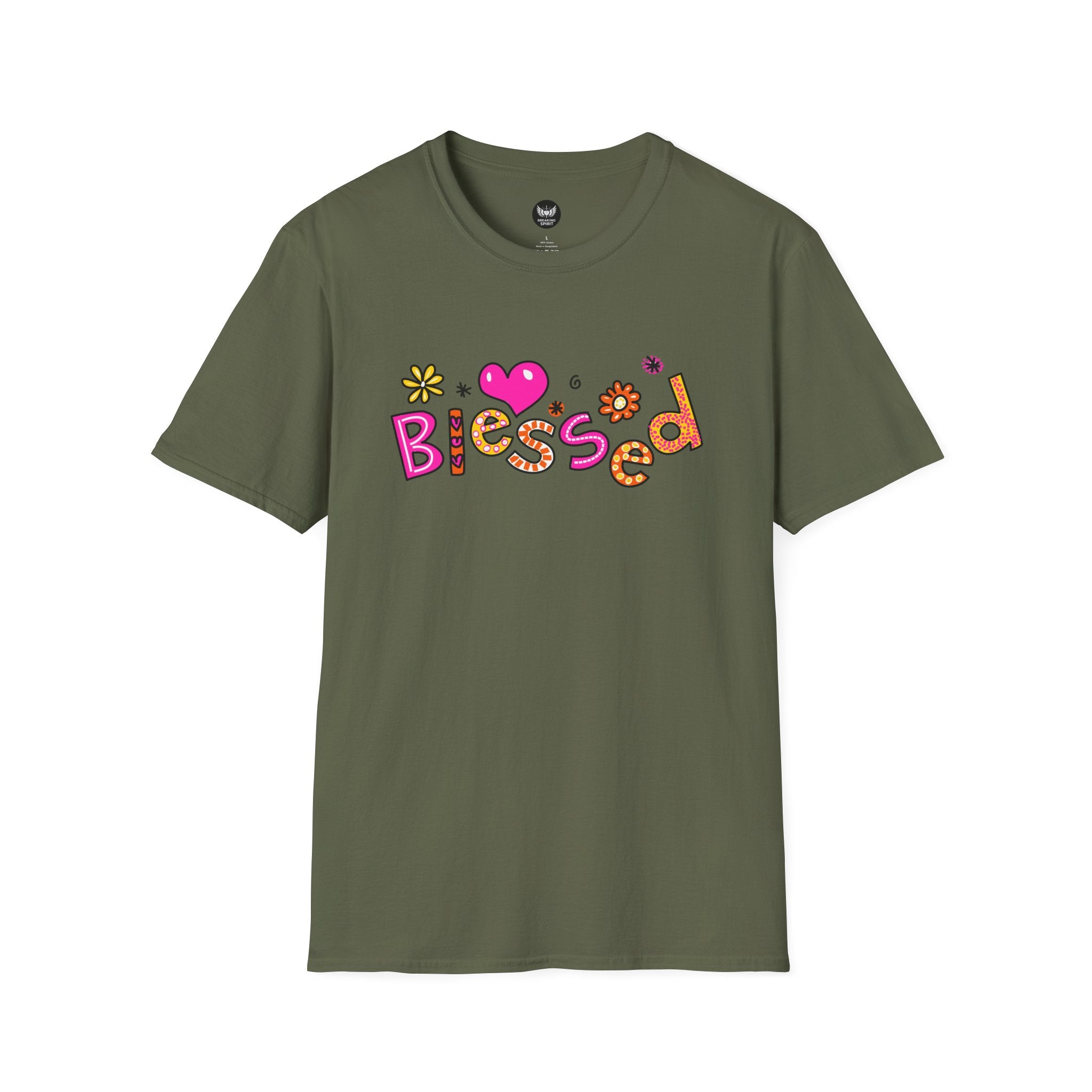 Blessed Floral Heart T-Shirt