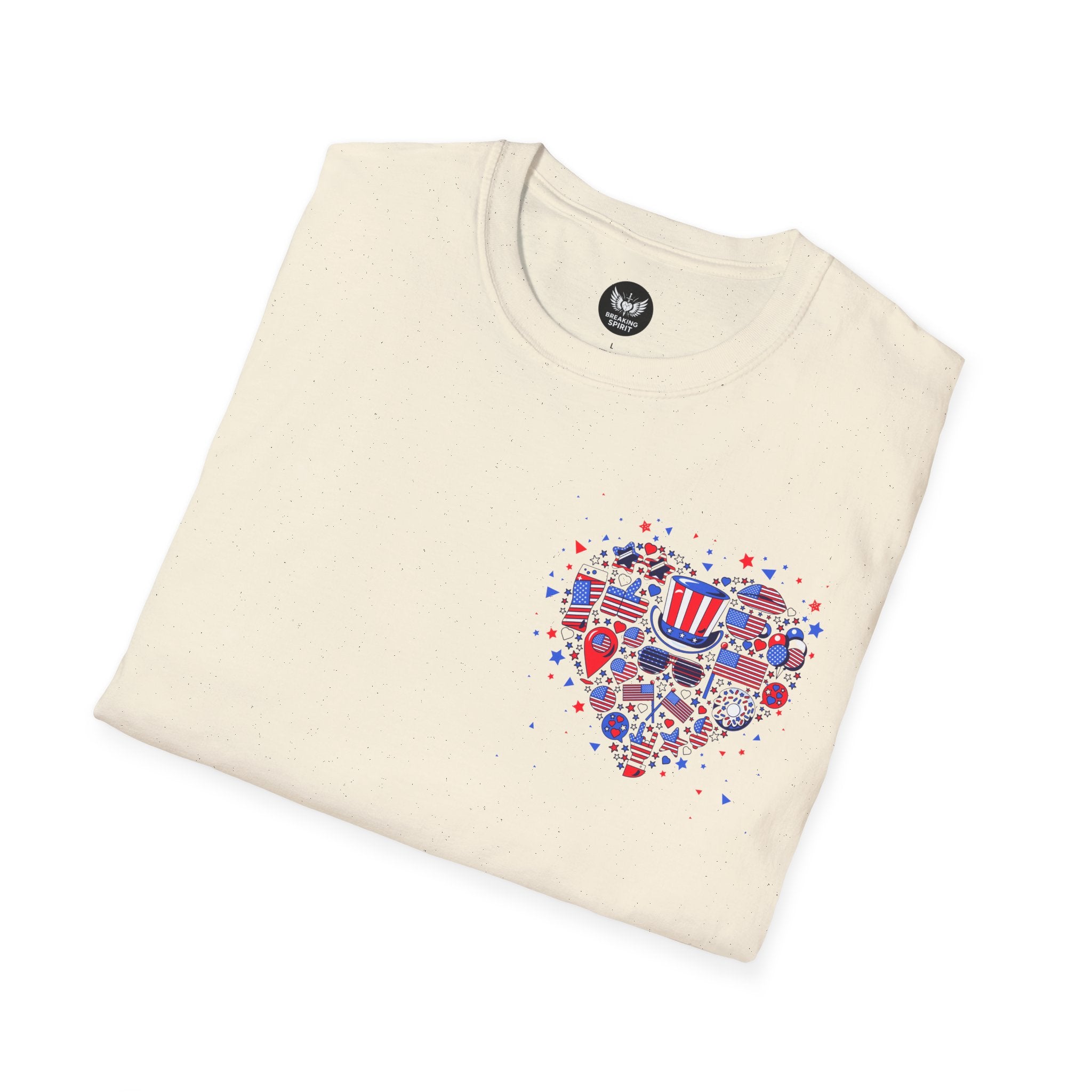Camiseta gráfica Corazón patriótico