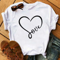 Maycaur Fashion Women T-shirt Christian Tops Harajuku Love Graphic Printed Tees Female T Shirts Casual Tees Tops Camisetas Mujer