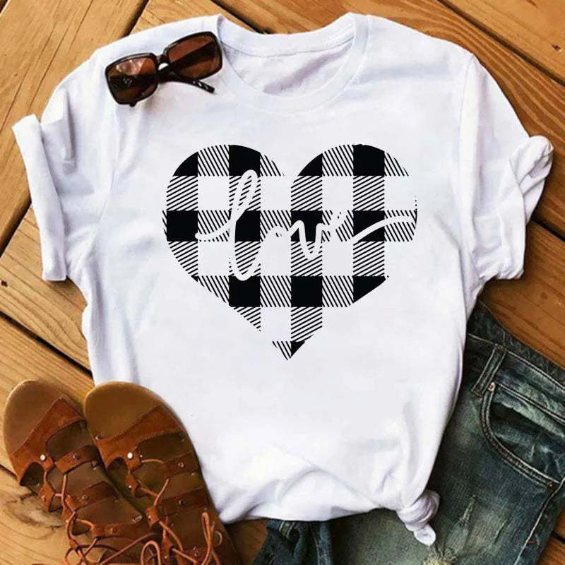 Maycaur Fashion Women T-shirt Christian Tops Harajuku Love Graphic Printed Tees Female T Shirts Casual Tees Tops Camisetas Mujer