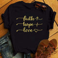 Maycaur Fashion Women T-shirt Christian Tops Harajuku Love Graphic Printed Tees Female T Shirts Casual Tees Tops Camisetas Mujer
