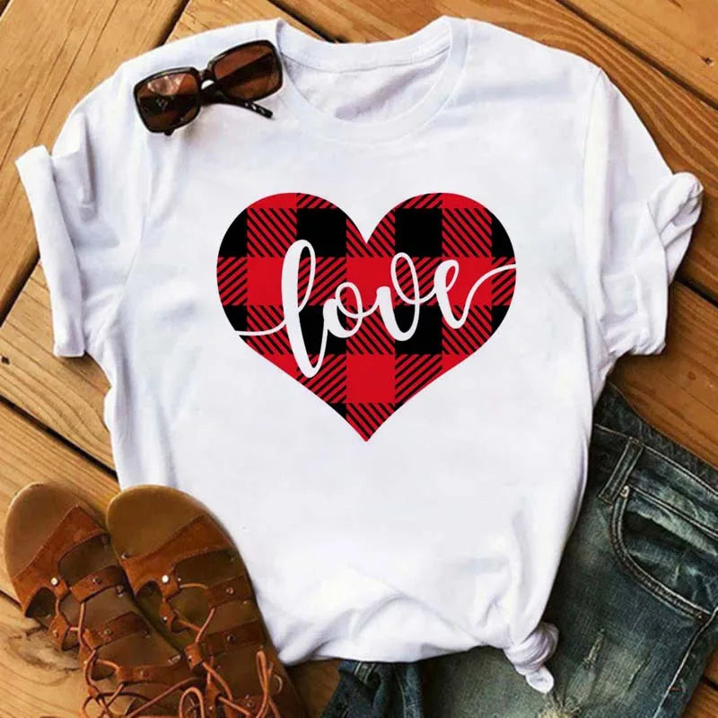 Maycaur Fashion Women T-shirt Christian Tops Harajuku Love Graphic Printed Tees Female T Shirts Casual Tees Tops Camisetas Mujer