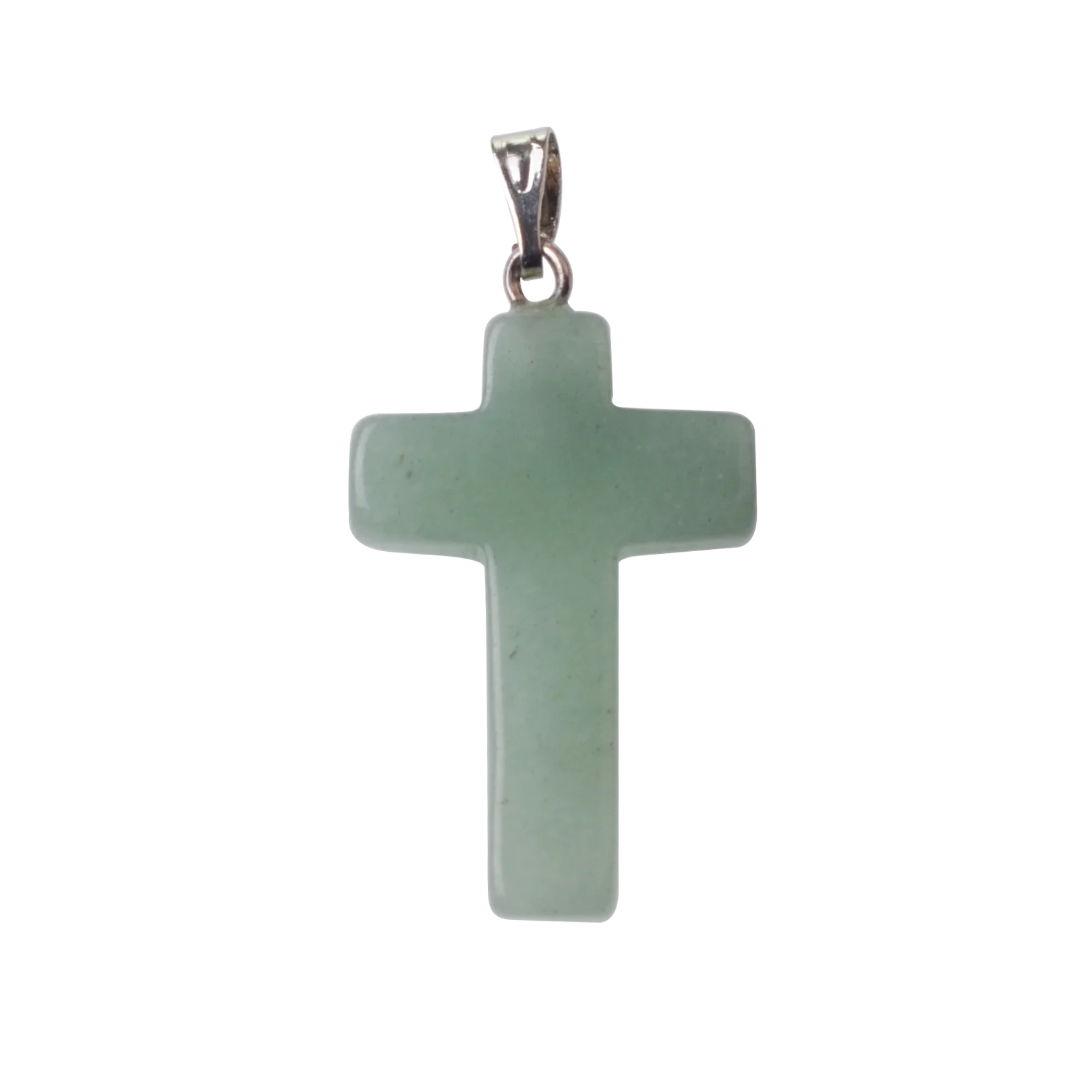 Natural Stone Cross Pendant Necklace Women Men 18inch Black Leather Cord Custom Crystal Choker Chakra Jewelry Findings