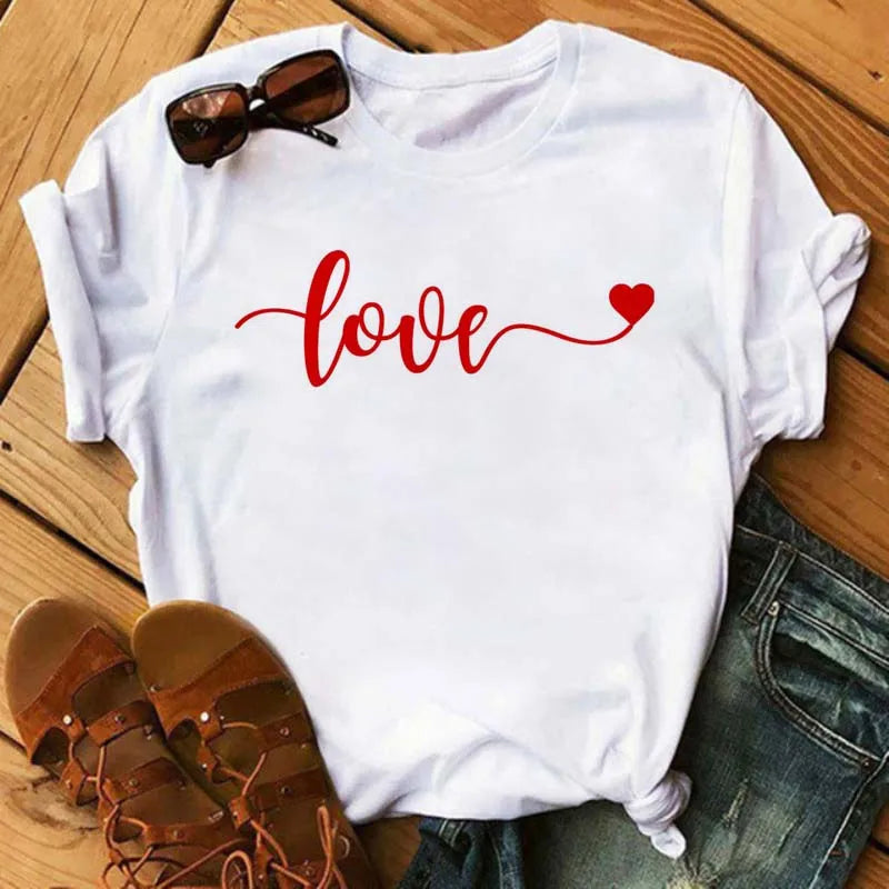 Maycaur Fashion Women T-shirt Christian Tops Harajuku Love Graphic Printed Tees Female T Shirts Casual Tees Tops Camisetas Mujer