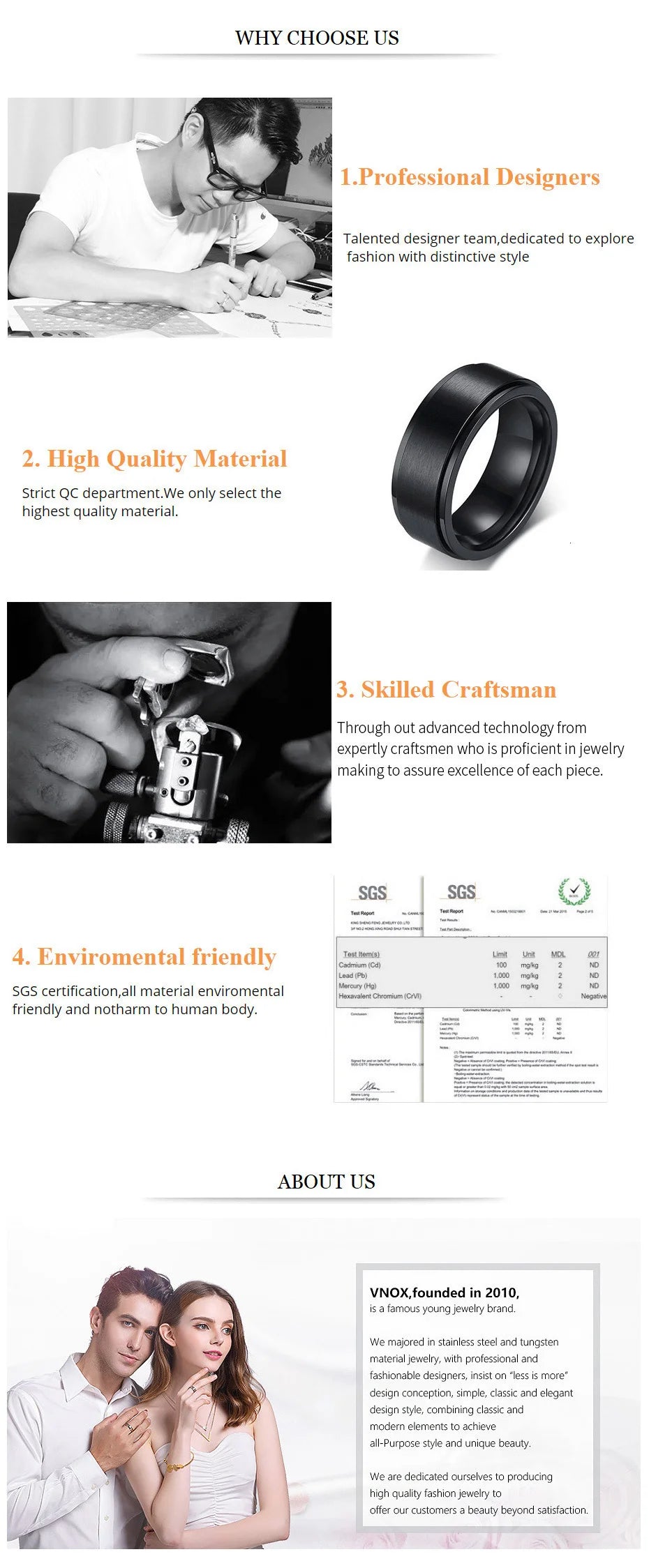 Vnox Simple Plain Cross Prayer Pendant Necklaces for Men, Anti Allergy Stainless Steel Religious Faith Collar Jewelry
