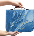 Marble Bible Cover for Men White and Gold Custom for Women Girl with Handle and Zipper Bible Bag Journal Case Christian Gift