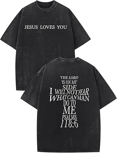 Christian Shirts GOD Is Good Graphic Tees Cross Bible Dove Jesus Religious Tshirt Retro Washed Tops Unisex Casual Tops
