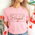 Blessed Floral Cross T-Shirt for Women, Flower Graphic Tee, Summer Short Sleeve O Neck Y2k Tops, Female Aesthetic Faith Clothing