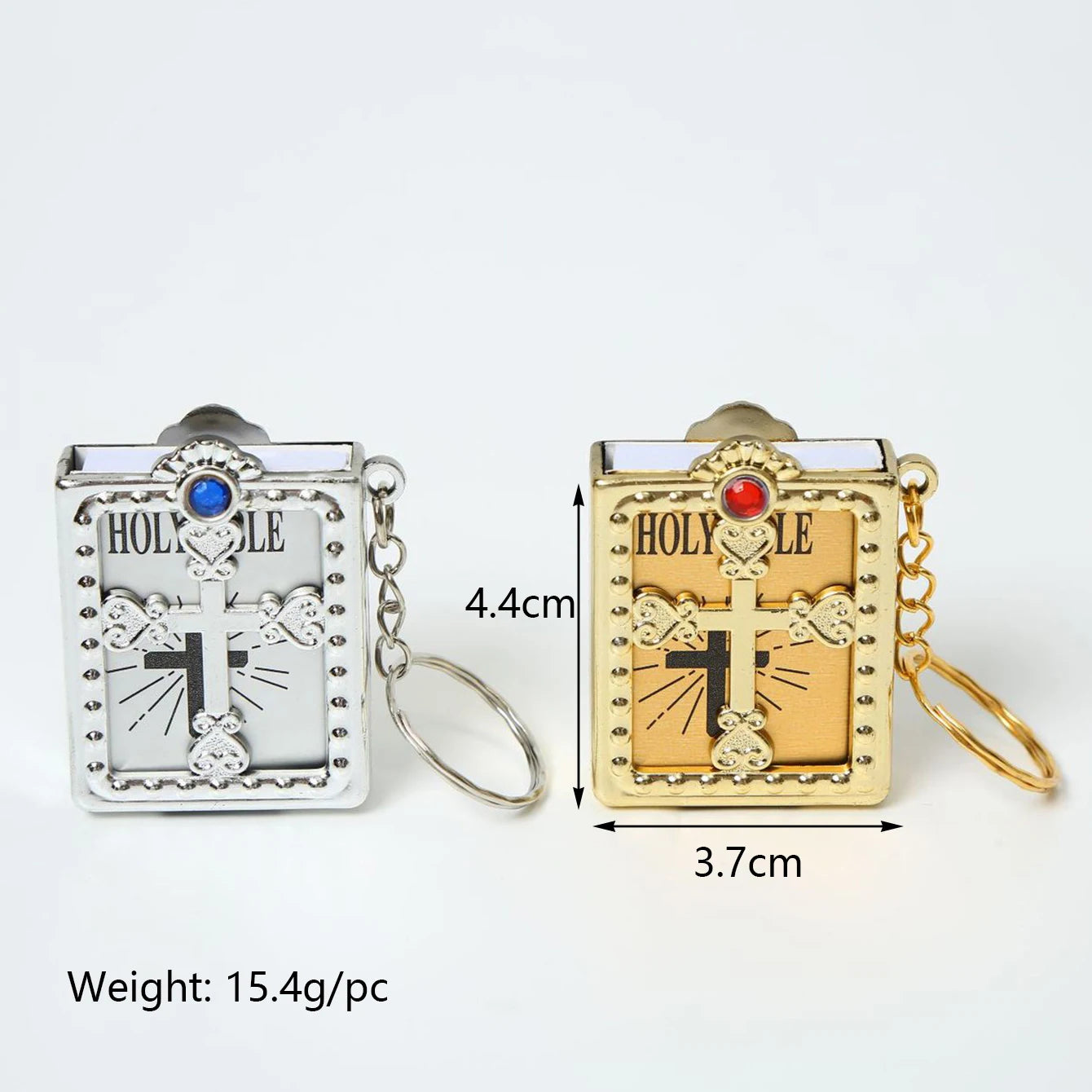 Fashion Holy Bible Keychain Mini Christian English Book Key Ring For Gift