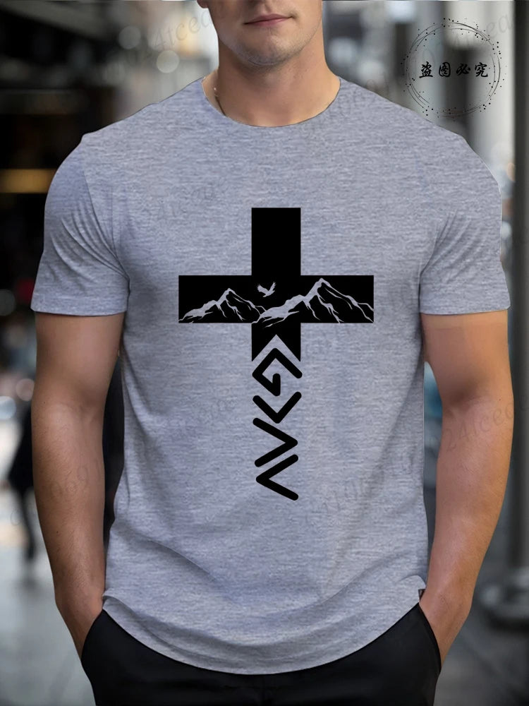 God Is Greater T-Shirts for Women Men Faith-Based Christian Tee for Men Summer Fashion Tee Shirts Short Sleeve Men's Clothing