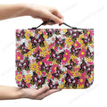 Blue Butterfly Print Leather Bible Bag for Women Men Handle Handbags Bible Hymns Bible Cover Case Carrying Storage Bags