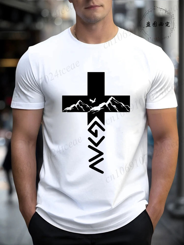 God Is Greater T-Shirts for Women Men Faith-Based Christian Tee for Men Summer Fashion Tee Shirts Short Sleeve Men's Clothing