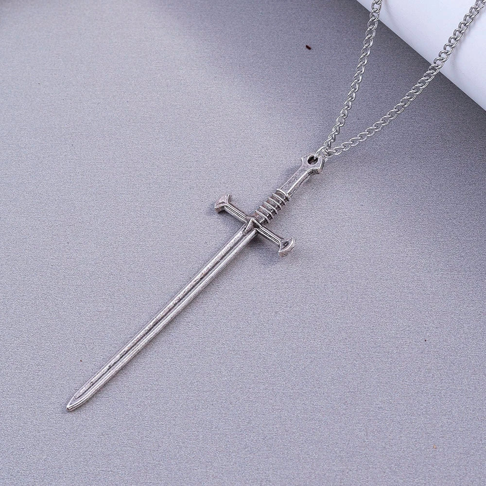 Aihua Vintage Crosses Pendant Necklace Gothic Long Chain Grunge Y2k Fashion Women Men Hip Hop Necklace
