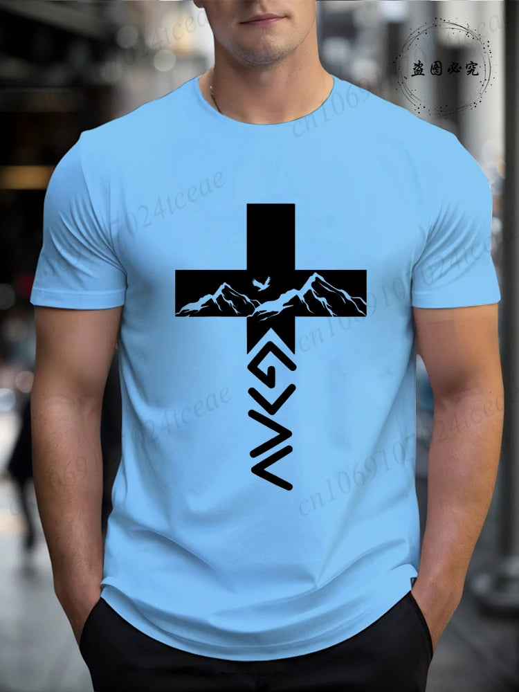 God Is Greater T-Shirts for Women Men Faith-Based Christian Tee for Men Summer Fashion Tee Shirts Short Sleeve Men's Clothing