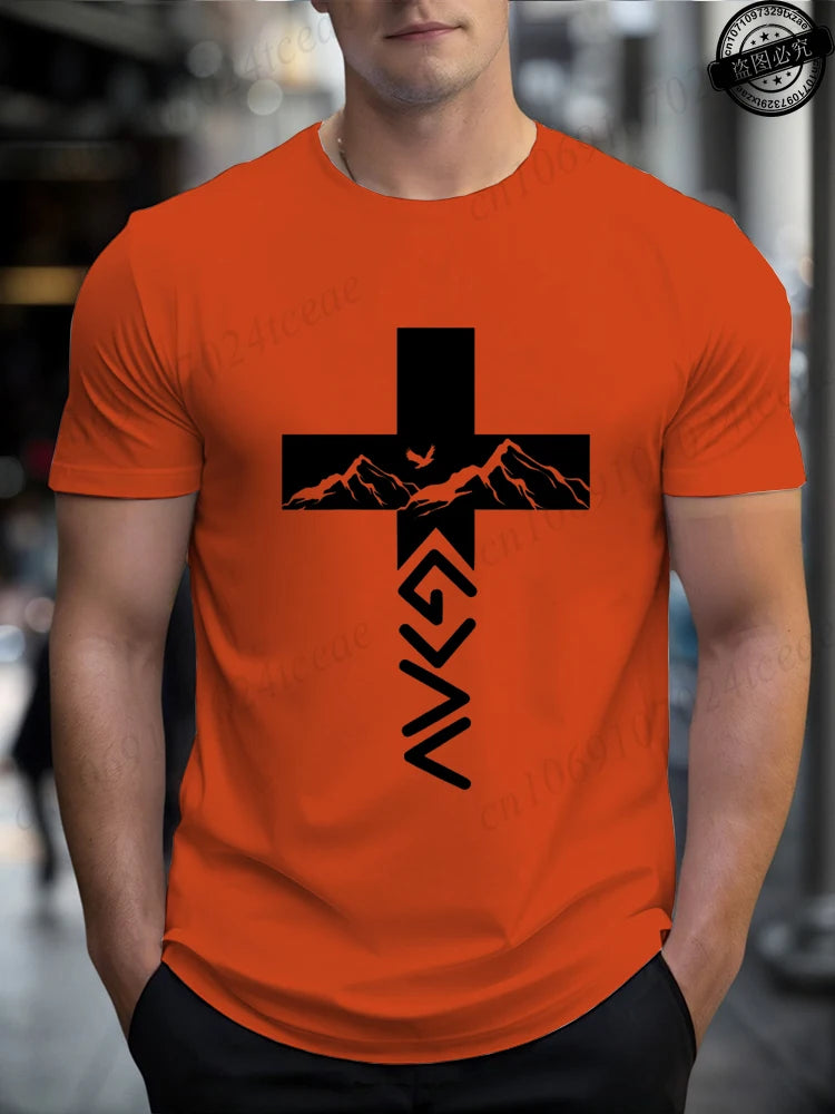 God Is Greater T-Shirts for Women Men Faith-Based Christian Tee for Men Summer Fashion Tee Shirts Short Sleeve Men's Clothing
