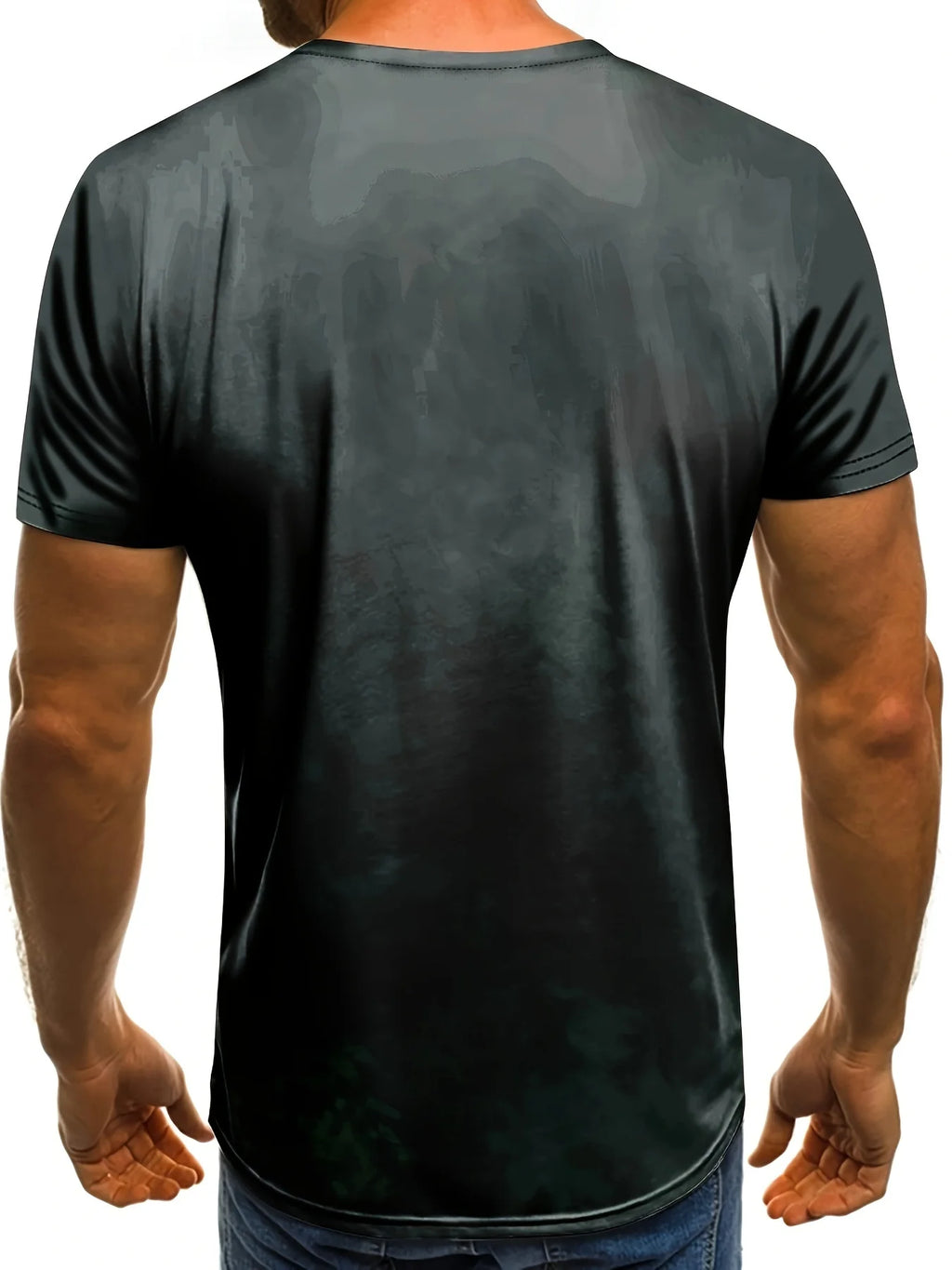 Cross Print Men's Graphic Design Crew Neck T-shirt Casual Tshirts For Summer Men's Clothing Tops For Daily Gym Workout Running