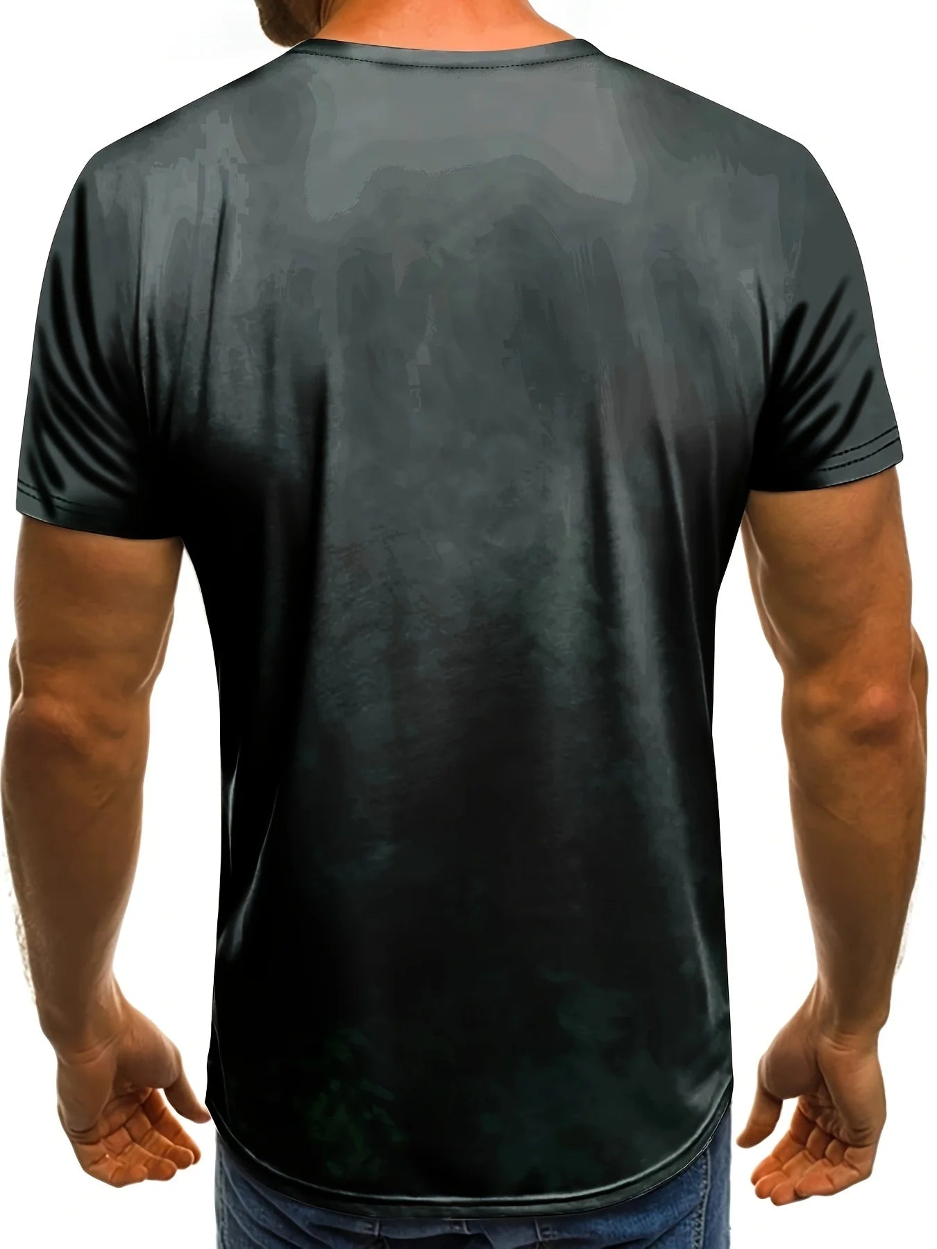 Cross Print Men's Graphic Design Crew Neck T-shirt Casual Tshirts For Summer Men's Clothing Tops For Daily Gym Workout Running