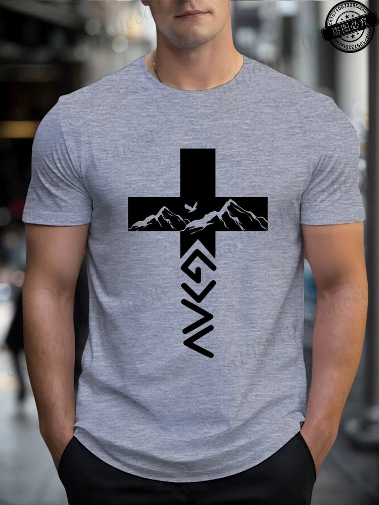 God Is Greater T-Shirts for Women Men Faith-Based Christian Tee for Men Summer Fashion Tee Shirts Short Sleeve Men's Clothing