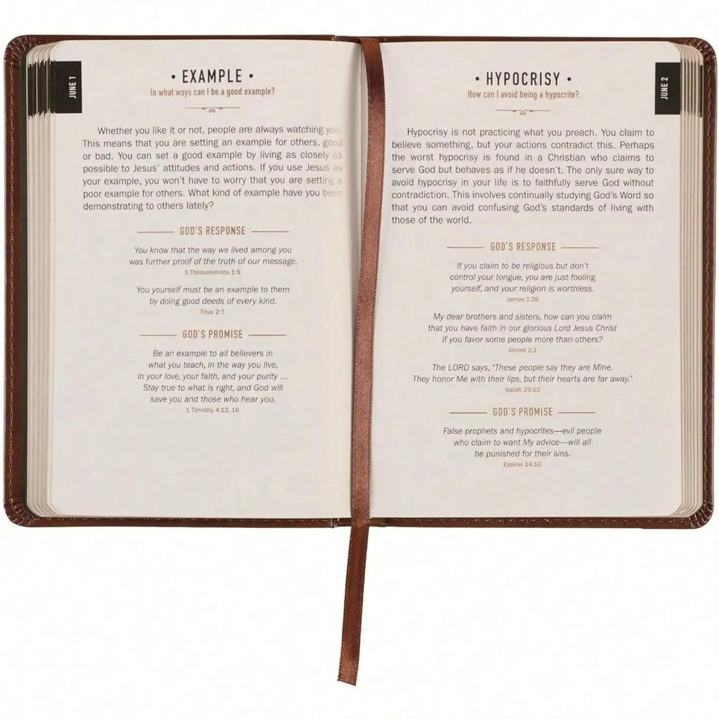 One Minute WITH GOD For Men, 365 Days Of Daily Prayer Brown Book, Bible Prayer Tracking Diary