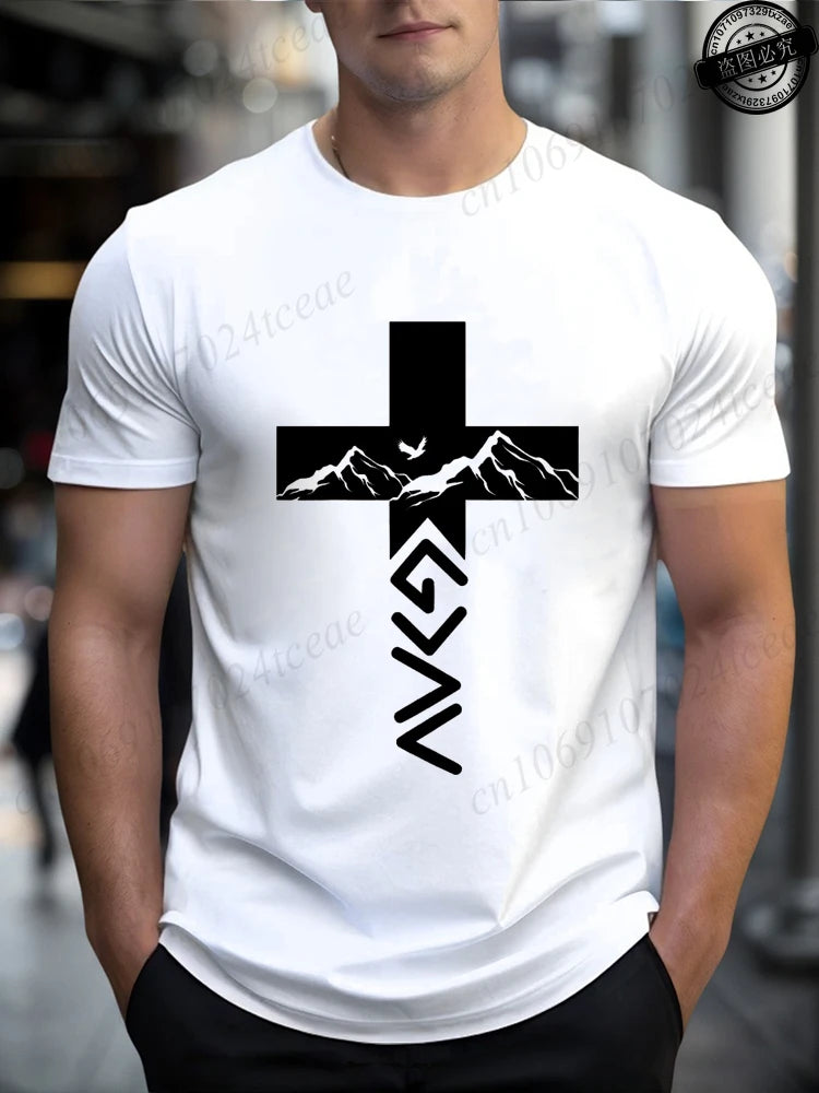 God Is Greater T-Shirts for Women Men Faith-Based Christian Tee for Men Summer Fashion Tee Shirts Short Sleeve Men's Clothing