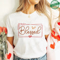 Blessed Floral Cross T-Shirt for Women, Flower Graphic Tee, Summer Short Sleeve O Neck Y2k Tops, Female Aesthetic Faith Clothing