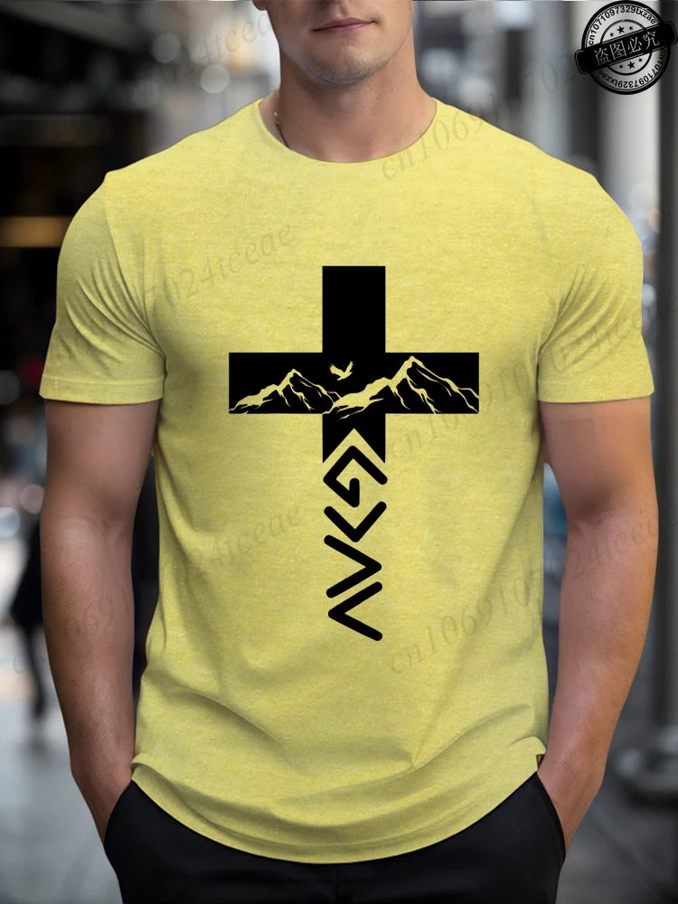 God Is Greater T-Shirts for Women Men Faith-Based Christian Tee for Men Summer Fashion Tee Shirts Short Sleeve Men's Clothing