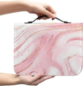Marble Bible Cover for Men White and Gold Custom for Women Girl with Handle and Zipper Bible Bag Journal Case Christian Gift