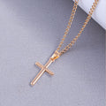 Aihua Vintage Crosses Pendant Necklace Gothic Long Chain Grunge Y2k Fashion Women Men Hip Hop Necklace