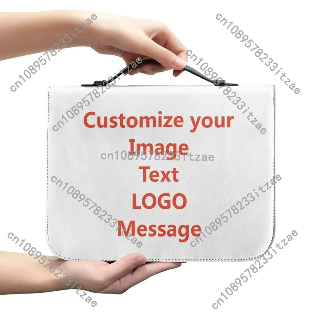 PU Leather Handbags for Women's Artistic Christian Cross Print Bible Cover Case Portable Study Book Holy Storage Boxes Custom