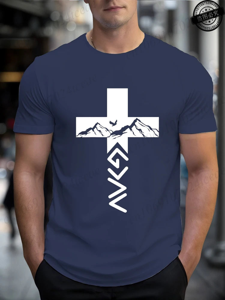 God Is Greater T-Shirts for Women Men Faith-Based Christian Tee for Men Summer Fashion Tee Shirts Short Sleeve Men's Clothing