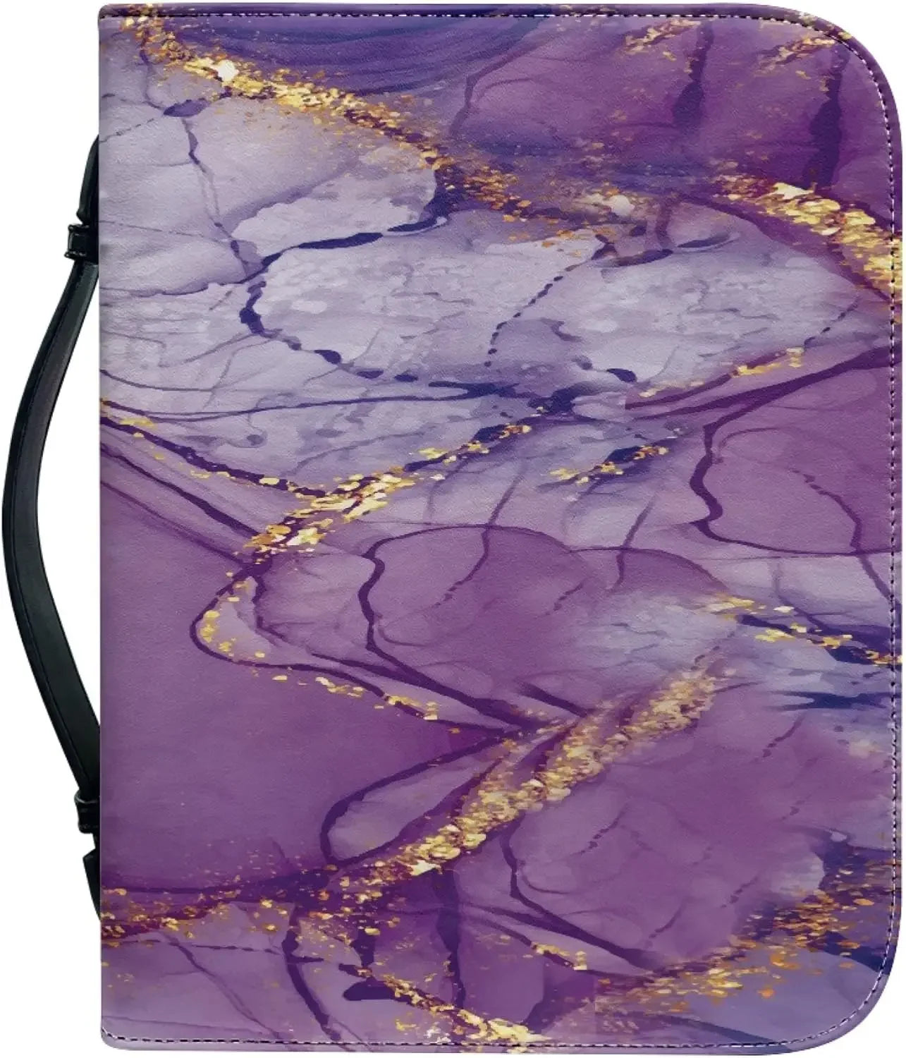 Marble Bible Cover for Men White and Gold Custom for Women Girl with Handle and Zipper Bible Bag Journal Case Christian Gift