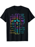 Let Me Tell You about My Jesus Christian Bible God Tie-Dye T-Shirt 100% Cotton Halloween Thanksgiving Christmas Gift Suitable for Men Women Family Friends Sxxxl Black