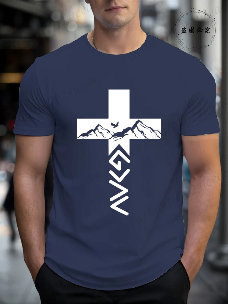 God Is Greater T-Shirts for Women Men Faith-Based Christian Tee for Men Summer Fashion Tee Shirts Short Sleeve Men's Clothing