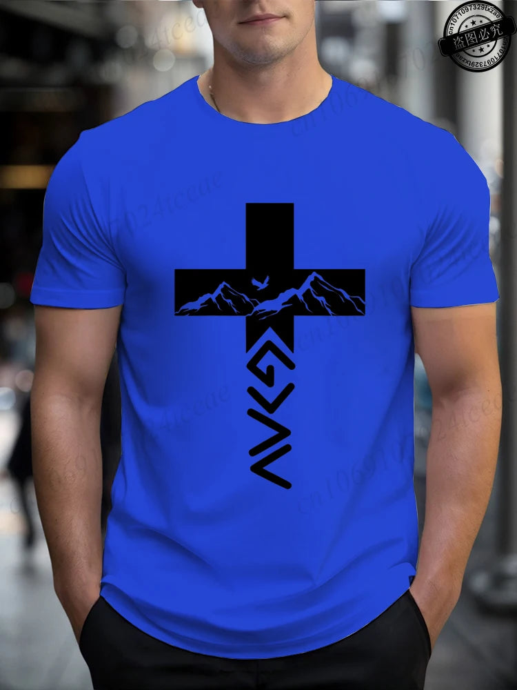 God Is Greater T-Shirts for Women Men Faith-Based Christian Tee for Men Summer Fashion Tee Shirts Short Sleeve Men's Clothing