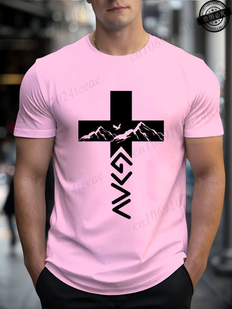 God Is Greater T-Shirts for Women Men Faith-Based Christian Tee for Men Summer Fashion Tee Shirts Short Sleeve Men's Clothing