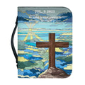 PU Leather Handbags for Women's Artistic Christian Cross Print Bible Cover Case Portable Study Book Holy Storage Boxes Custom