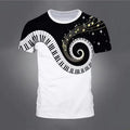 Retro Men'S T-Shirt 3d Music Notes Printed Men Clothing Daily Casual Short Sleeve Street Designer Tees Top Loose Oversized Shirt