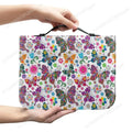Blue Butterfly Print Leather Bible Bag for Women Men Handle Handbags Bible Hymns Bible Cover Case Carrying Storage Bags